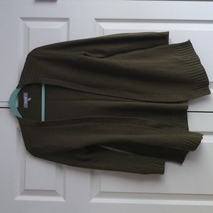 Olive Green Knitted Cardigan
